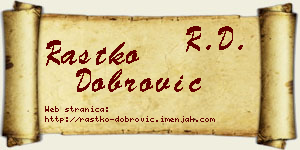 Rastko Dobrović vizit kartica